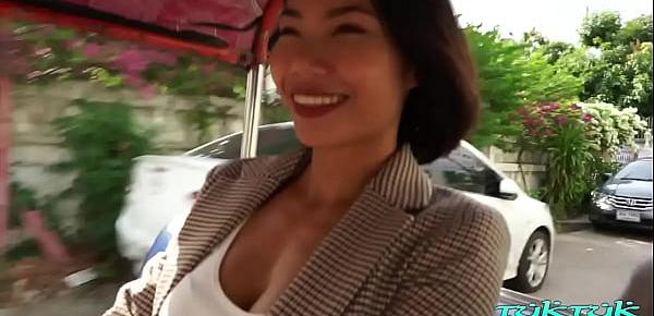  Sexy Bangkok dream girl unleashes tirade of pleasure on white cock
